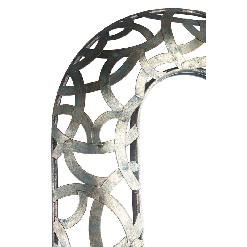 PTMD Dasia Ovale Spiegel - 41 x 4 x 111 cm - Metaal - Zwart