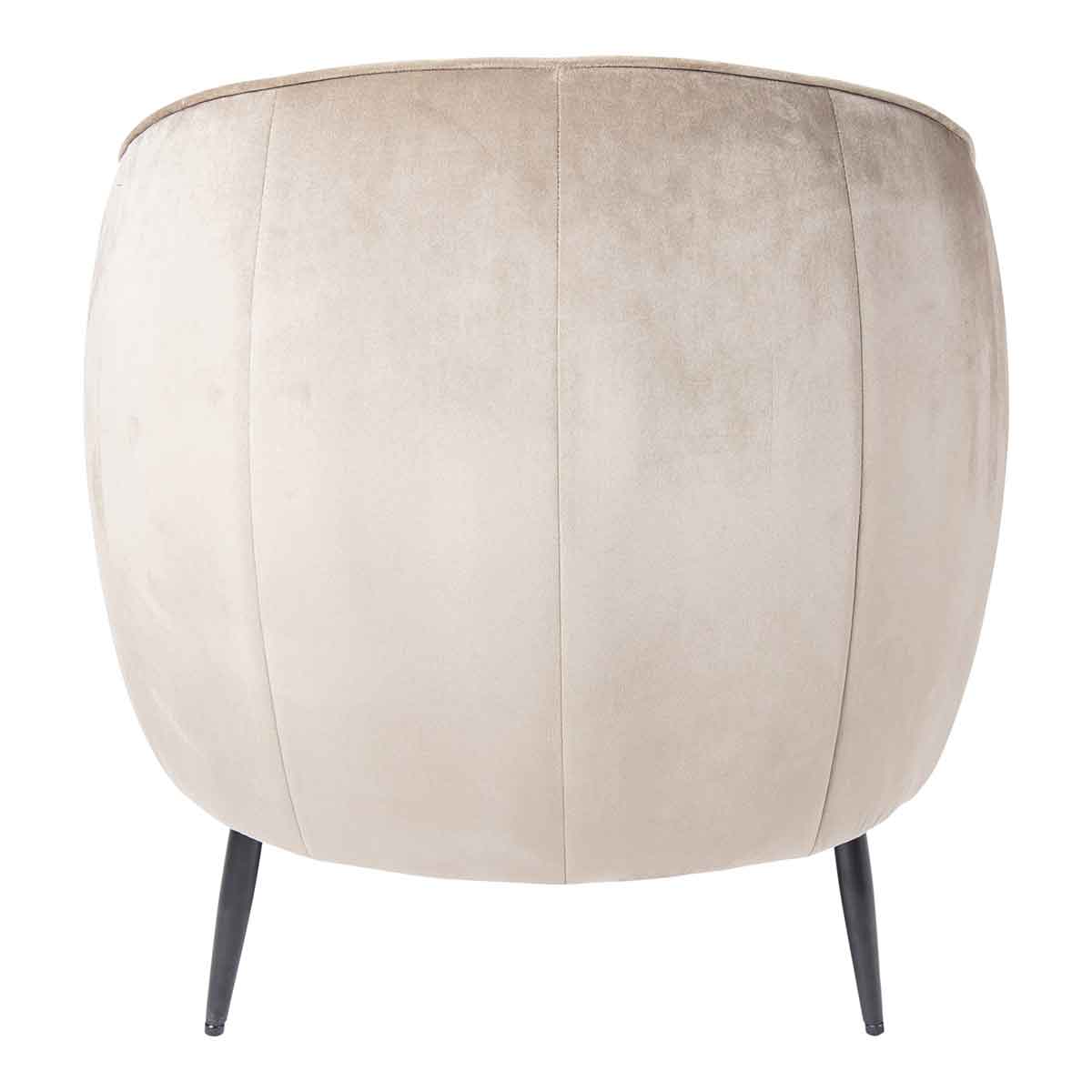 PTMD Vinn Velvet Fauteuil - 67 x 78 x 72 cm - Metaal/Fluweel - Beige