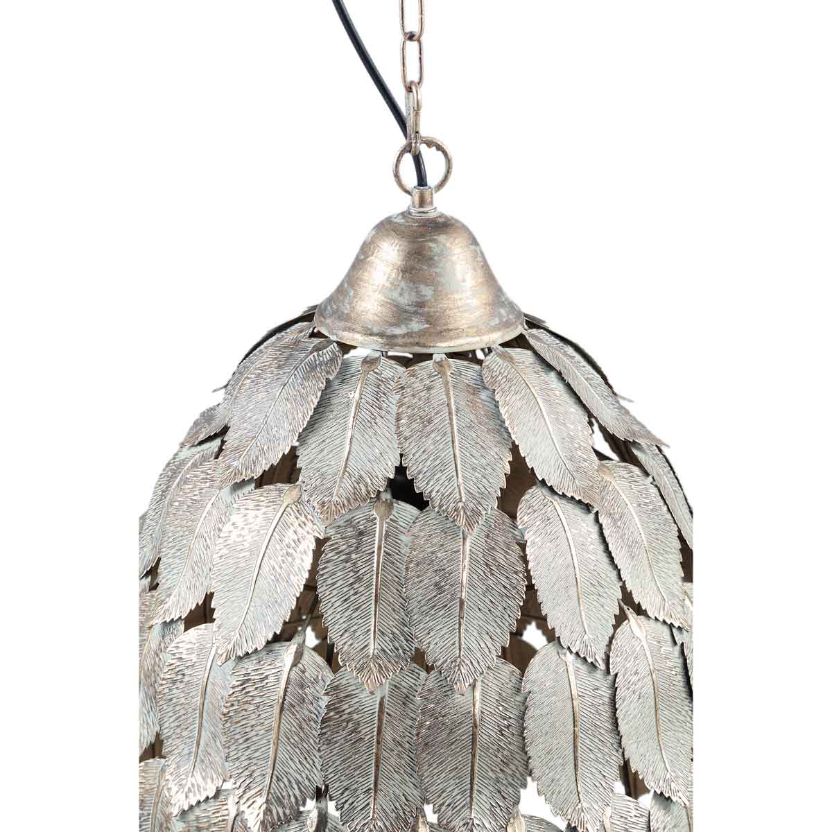 PTMD Rosey Hanglamp Bladeren - H135 x Ø44 cm - Metaal - koper