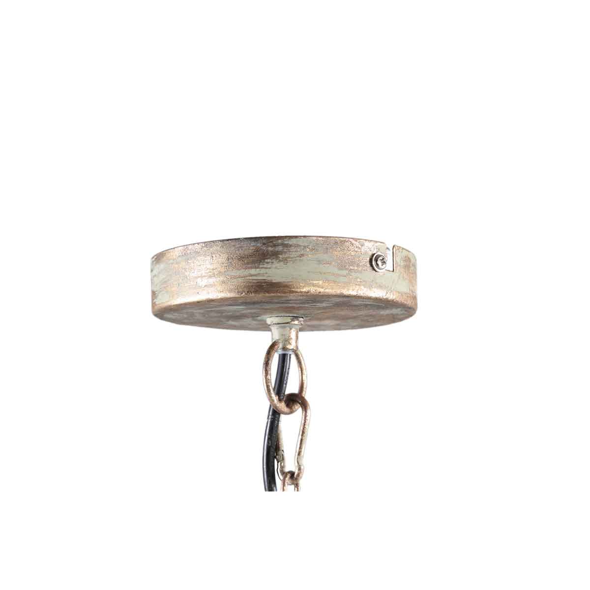 PTMD Rosey Hanglamp Bladeren - H135 x Ø44 cm - Metaal - koper