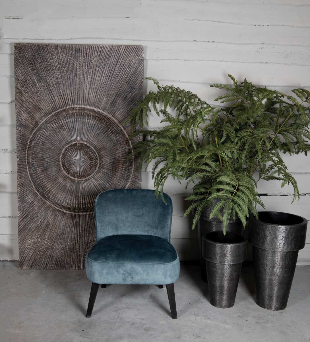 PTMD Winston Rechthoekig Wandpaneel - 180 x 5,5 x 100 cm - Hout - Wit