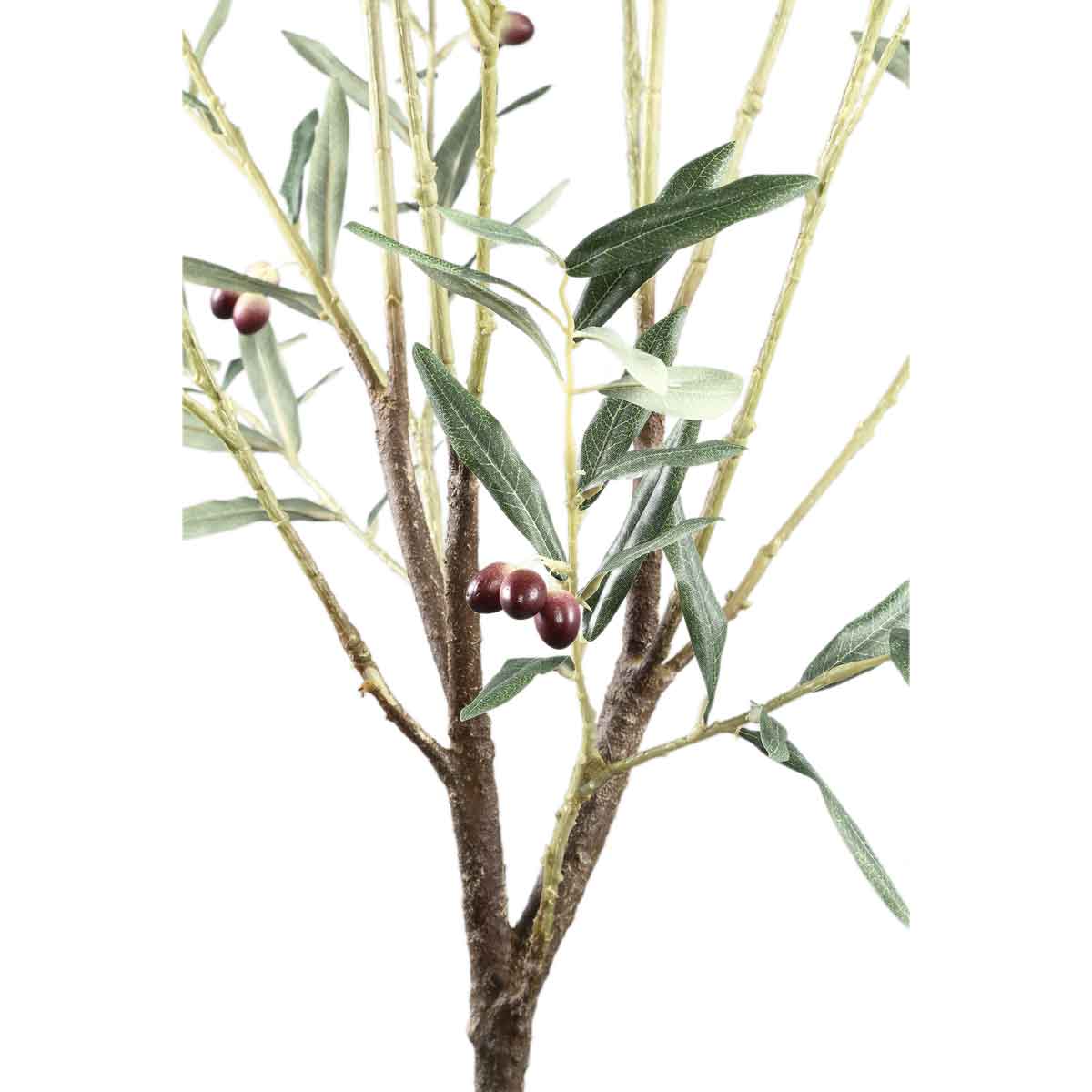 PTMD Tree Green Olijfboom Kunstplant - H185xØ30 cm - Pot - Groen