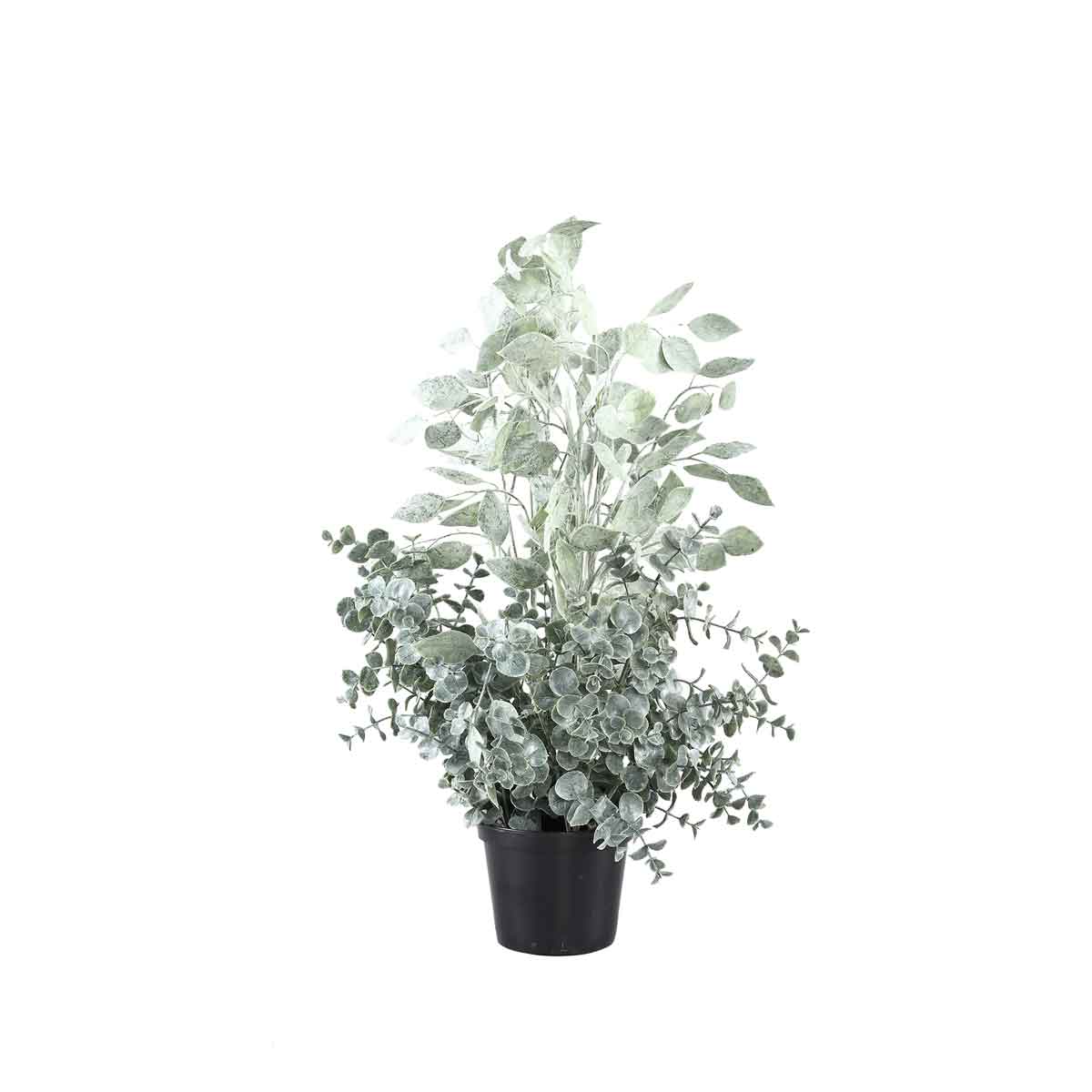 PTMD Eucalyptus Kunstplant - H60 x Ø30 cm - Plastic pot - Grijs/groen