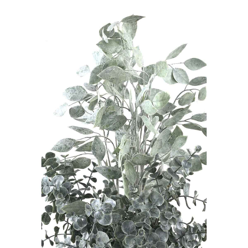 PTMD Eucalyptus Kunstplant - H60 x Ø30 cm - Plastic pot - Grijs/groen