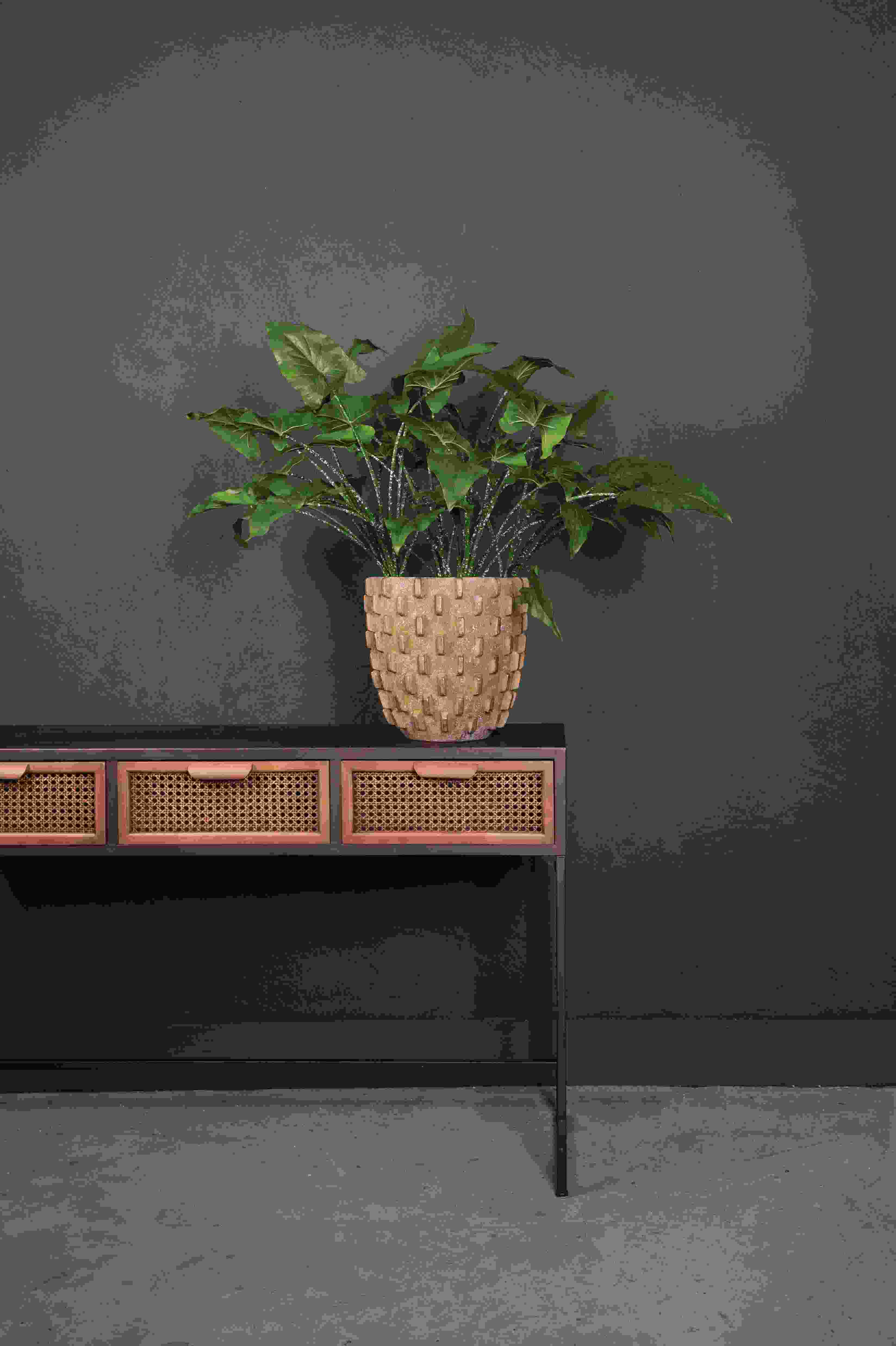 PTMD Aronskelk Blad Kunstplant - 56 x 33 x 66 cm - Groen/wit