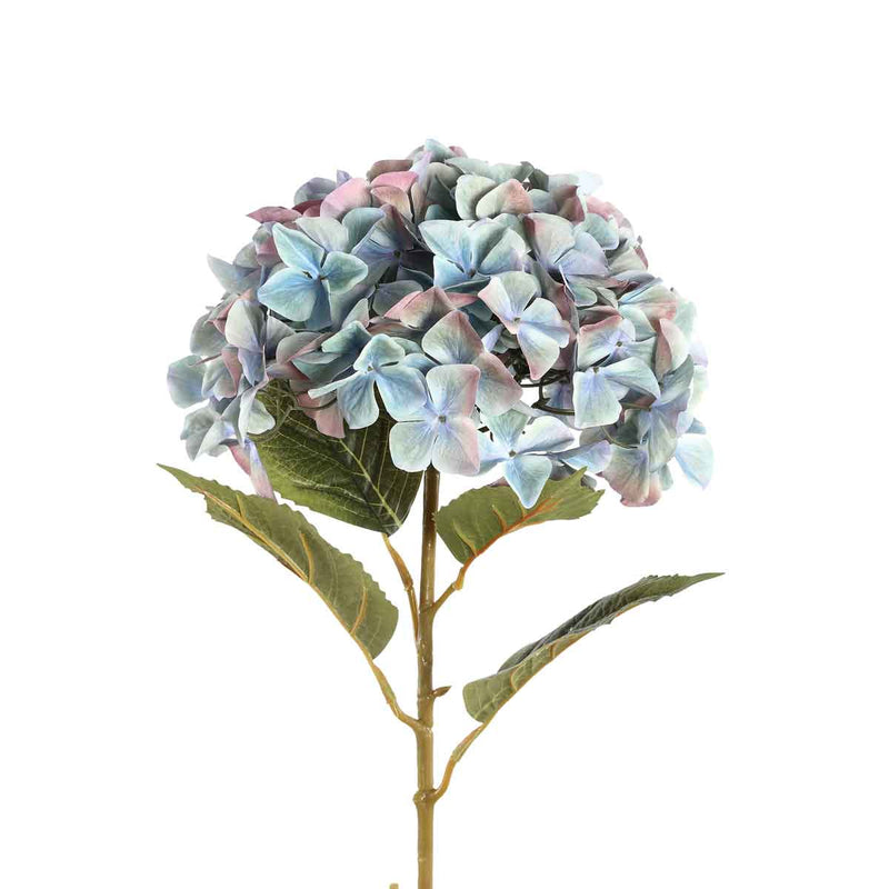PTMD Hydrangea Flower Hortensia Kunsttak - 41 x 34 x 111 cm - Blauw