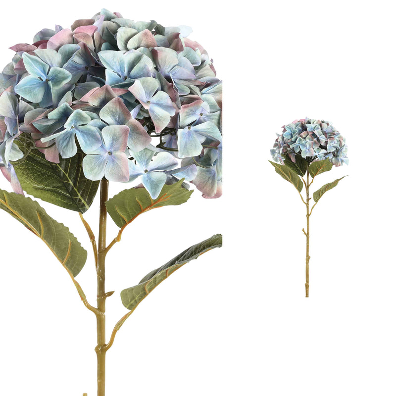 PTMD Hydrangea Flower Hortensia Kunsttak - 41 x 34 x 111 cm - Blauw