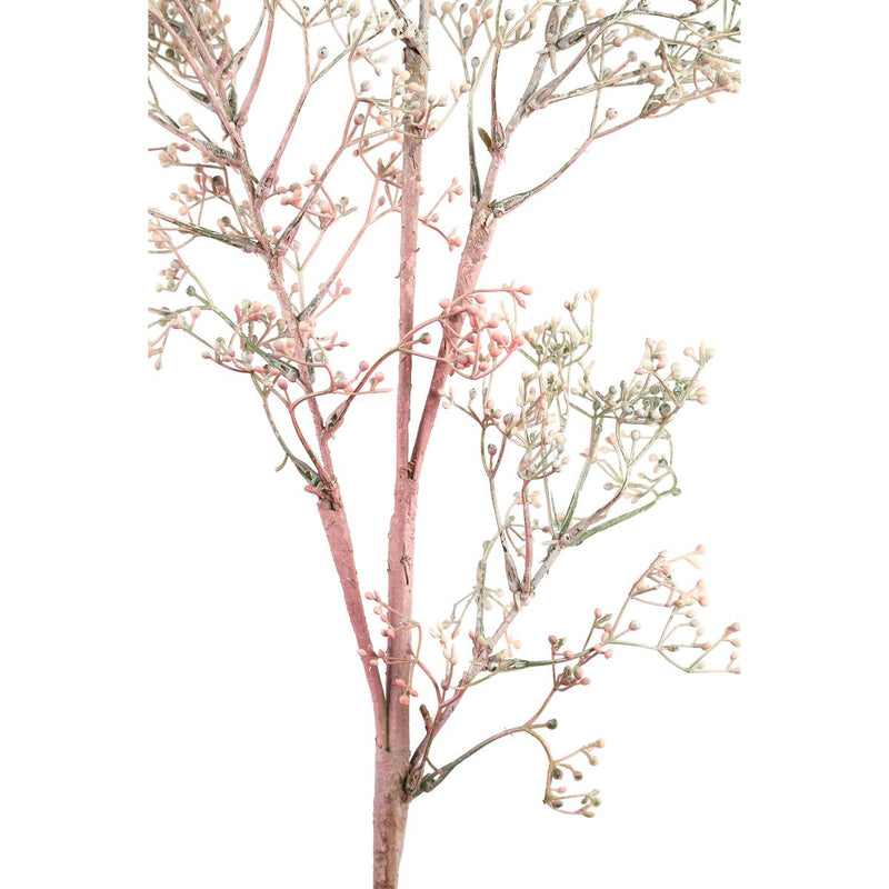 PTMD Leaves Plant Baby's Breath Kunsttak - 60x32x110 cm - Lichtroze