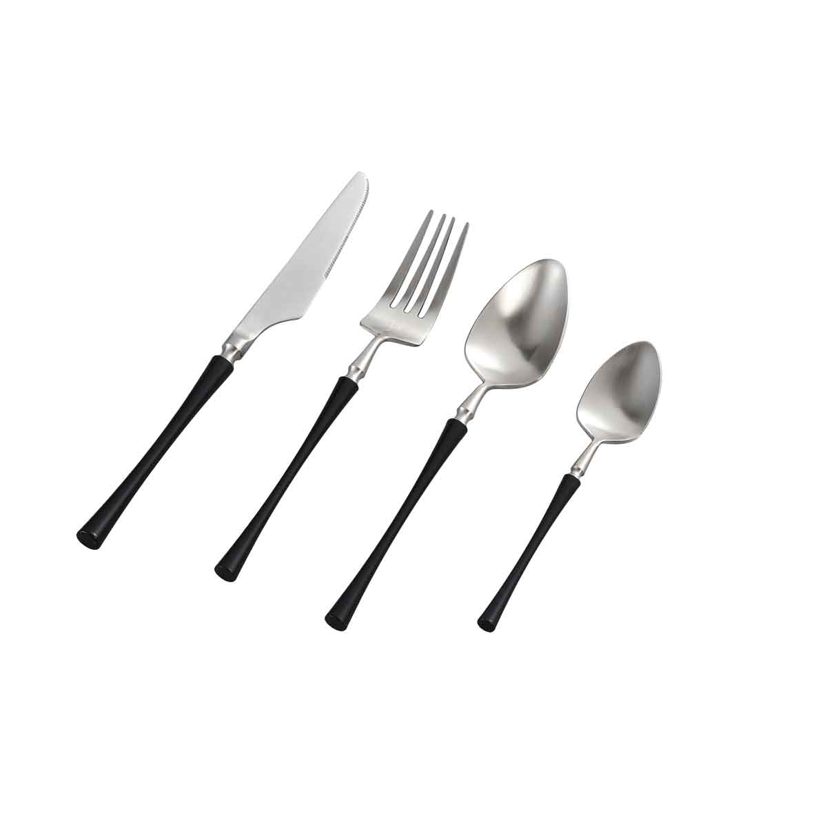 PTMD Delicious Bestek - 27 x 19 x 7,5 cm - 24 stuks - Ijzer - Zilver