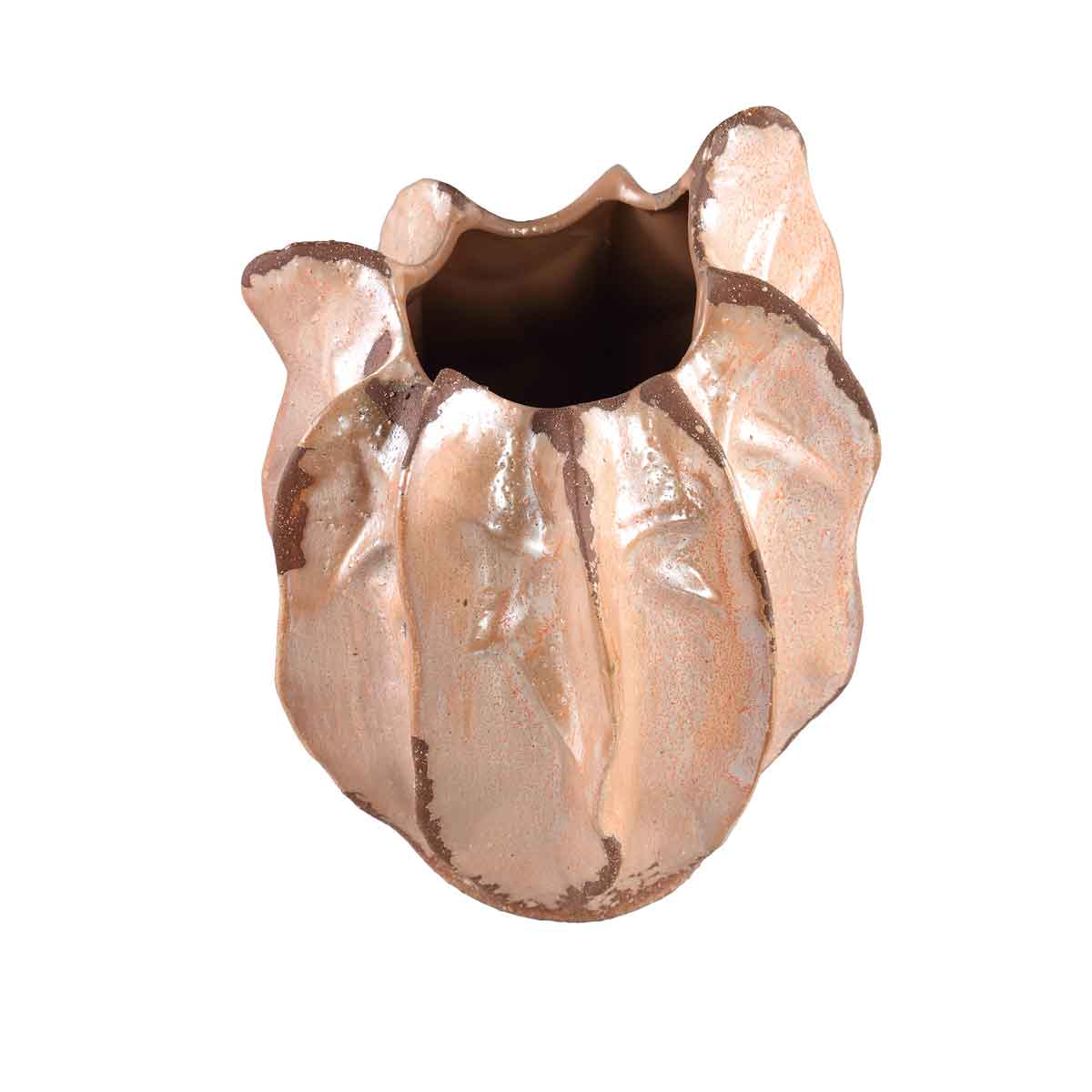 PTMD Shavon Ronde Pot - 25,5 x 25 x 39 cm - Keramiek - Koper