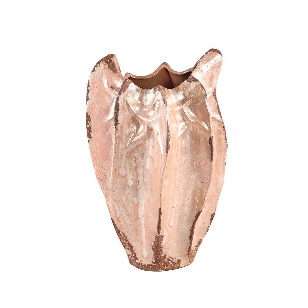 PTMD Shavon Ronde Pot - 25,5 x 25 x 39 cm - Keramiek - Koper
