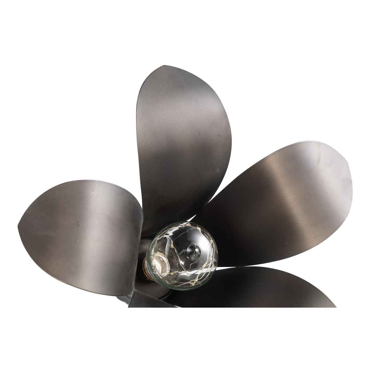PTMD Milica Tafellamp Bloem - 25 x 33 x 27 cm - Metaal - Zwart