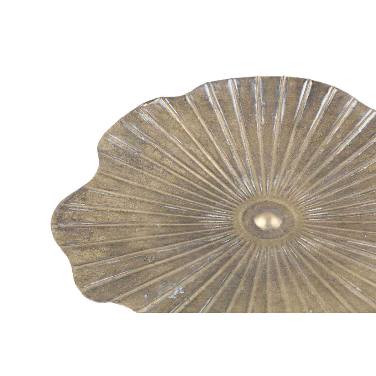 PTMD Larisse Ronde Schaal Op Voet - 30 x 29 x 12 cm - Metaal - Goud