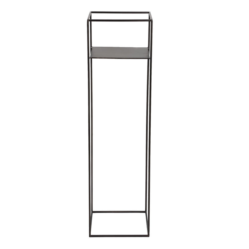 PTMD Nevon Vierkante Plantentafel - 30 x 30 x 100 cm - Metaal - Zwart