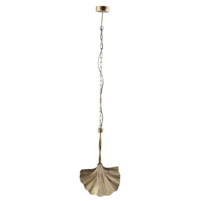PTMD Lyndy Hanglamp Schelp - 38,5 x 38 x 48 cm - Metaal - Goud