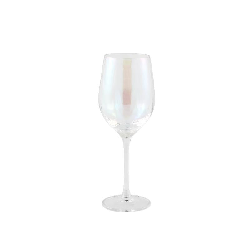 PTMD Kaylin Witte Wijnglas - H22,5xØ8,5 cm - Luster Glas - Transparant