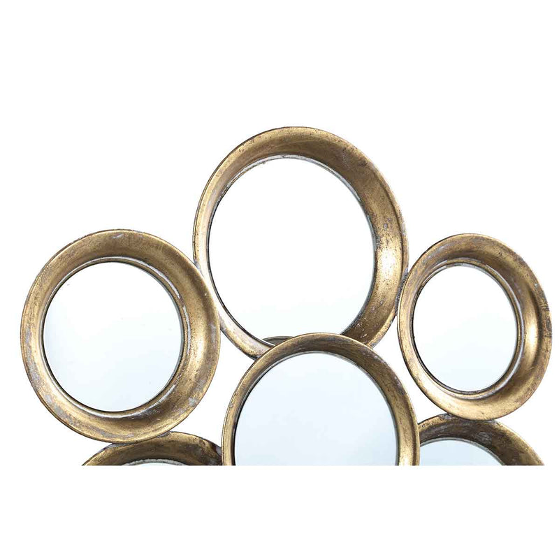 PTMD Marlin Spiegel Cirkels - 52,5 x 4,5 x 58,5 cm - Ijzer - Goud