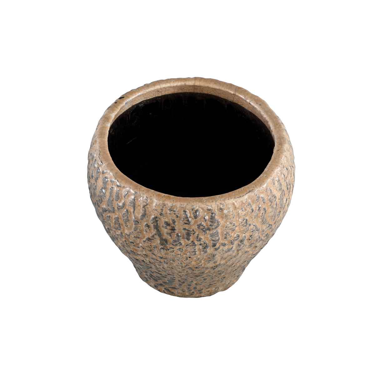 PTMD Mart Ronde Bloempot - H19 x Ø22,5 cm - Keramiek - Bruin