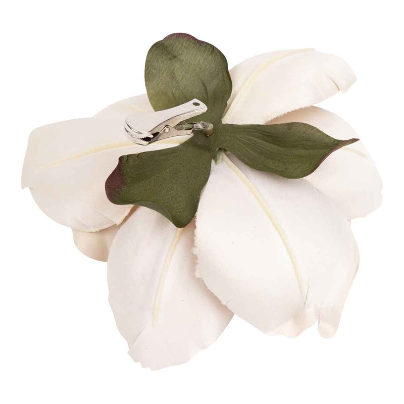 PTMD Magnolia Kunstbloem Klem - 15 x 7 x 16 cm - Velvet - Rosé goud