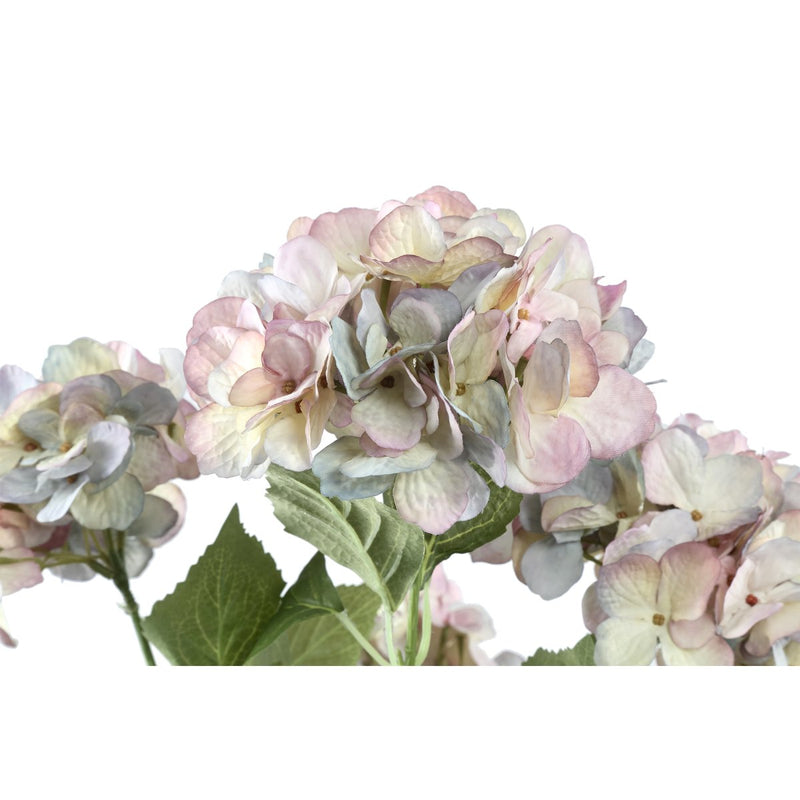 PTMD Hydrangea Flower Hortensia Kunststruik - 43x40x58 cm - Lichtblauw