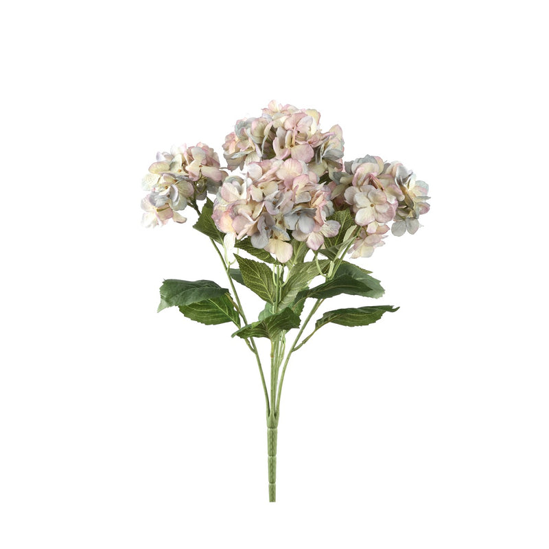PTMD Hydrangea Flower Hortensia Kunststruik - 43x40x58 cm - Lichtblauw
