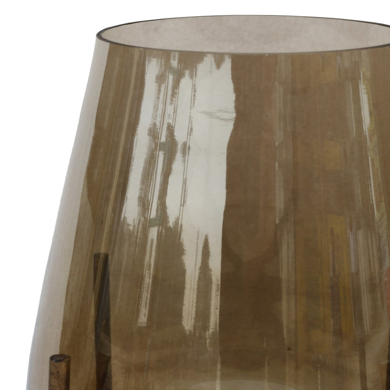 PTMD Savin Windlicht - 17 x 17 x 20 cm  - Glas - Goud