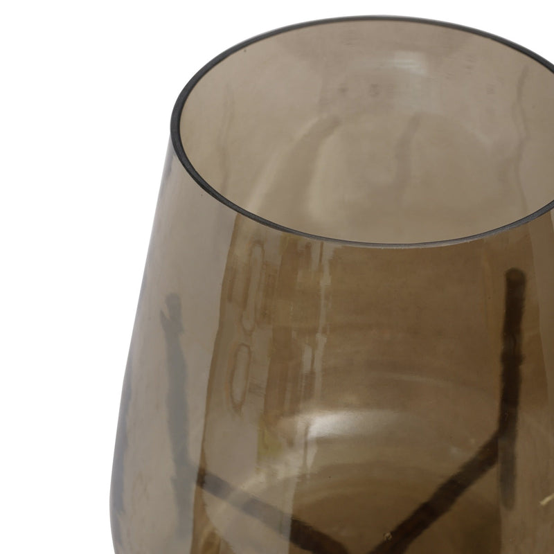 PTMD Savin Windlicht - 17 x 17 x 20 cm  - Glas - Goud