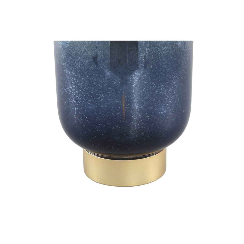 PTMD Dyanthe Ronde Tafellamp LED - H25 x Ø14 cm - Glas/metaal - Blauw