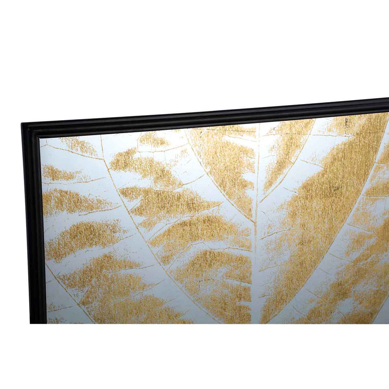 PTMD Loro Rechthoekig Wandpaneel Palmblad - 100 x 60 cm - Zwart/goud