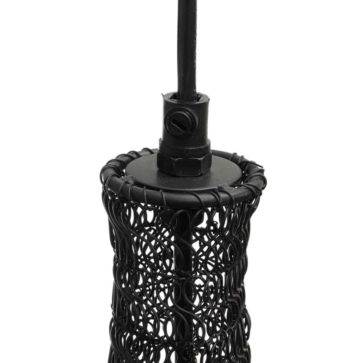 PTMD Sarsa Hanglamp - H56 x Ø31 cm - Ijzer - Zwart