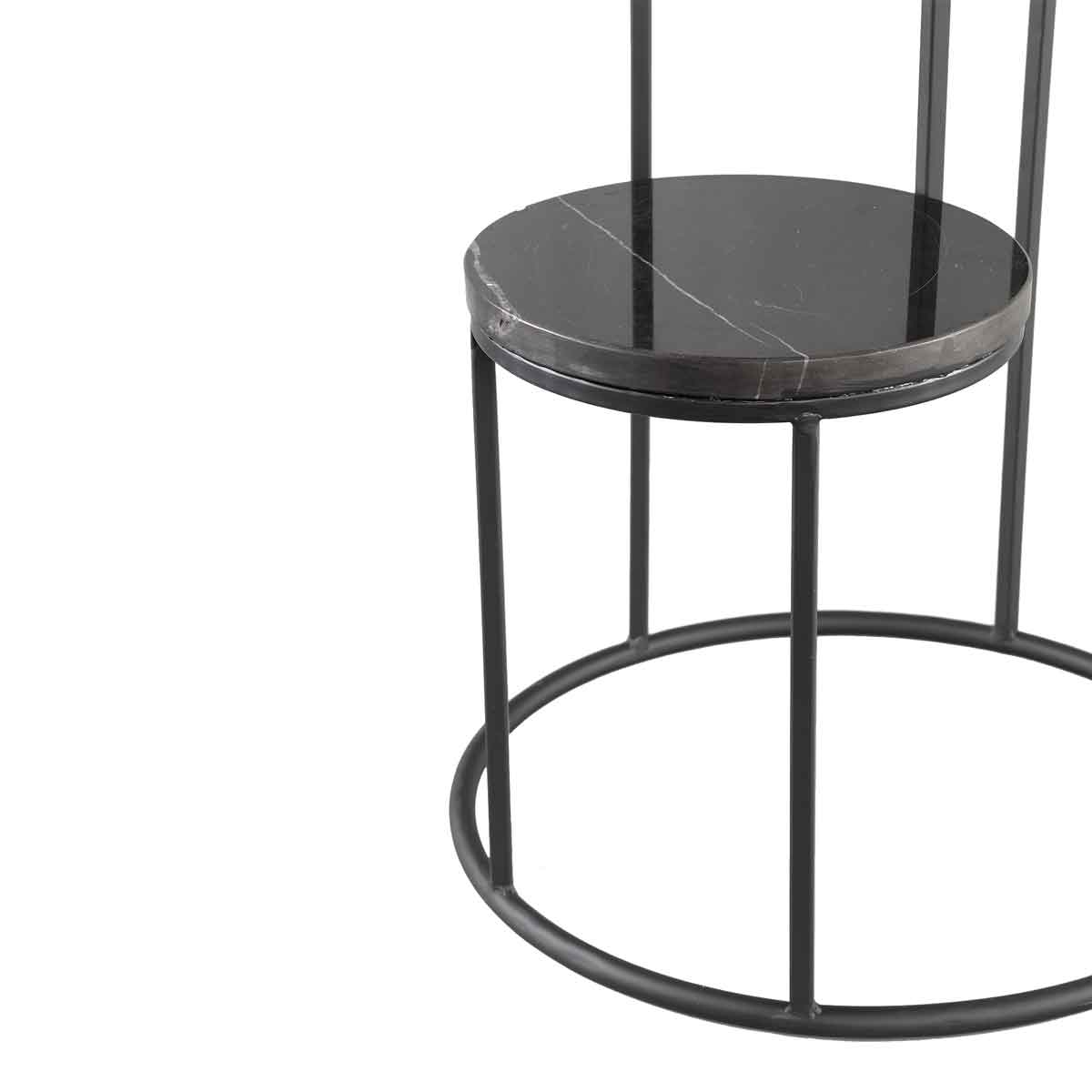 PTMD Hilde Meervoudige Zuil - H82 x Ø40 cm - Marmer - Zwart