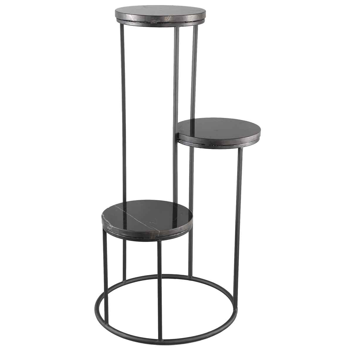 PTMD Hilde Meervoudige Zuil - H82 x Ø40 cm - Marmer - Zwart