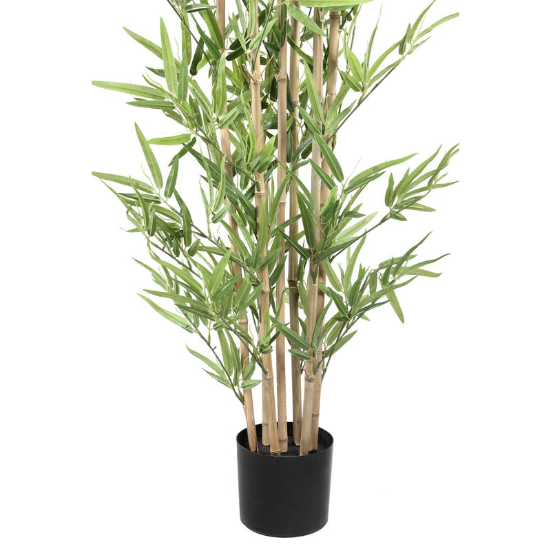 PTMD Leaves Plant Bamboe Kunstplant - 225x80x240 cm - Pot - Groen