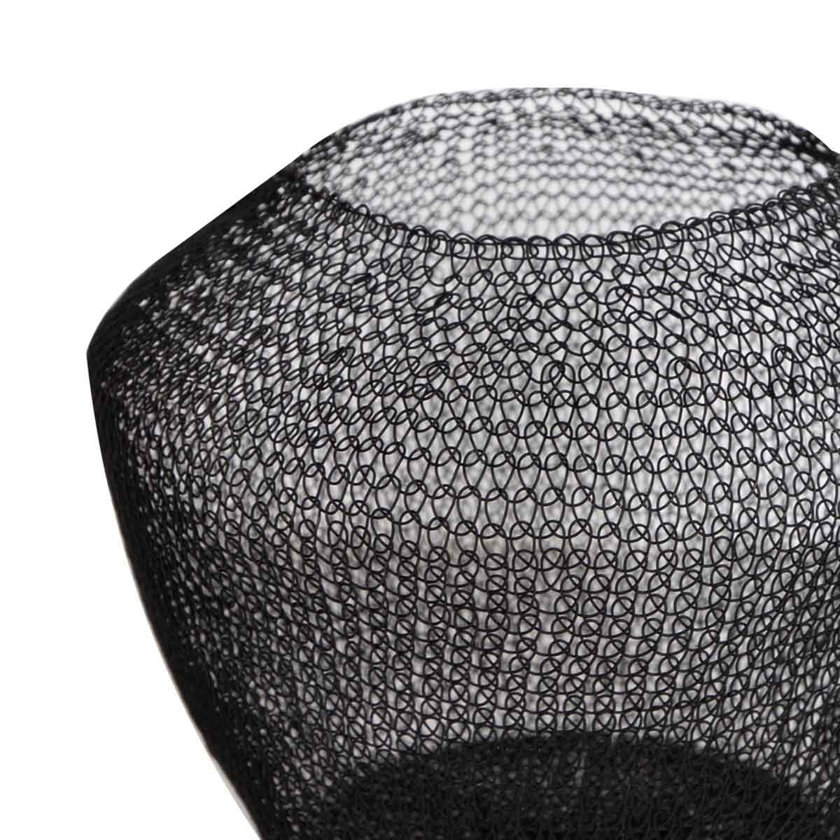 PTMD Nerrah Ronde Lampenkap - H15 x Ø20 cm - RVS - Zwart