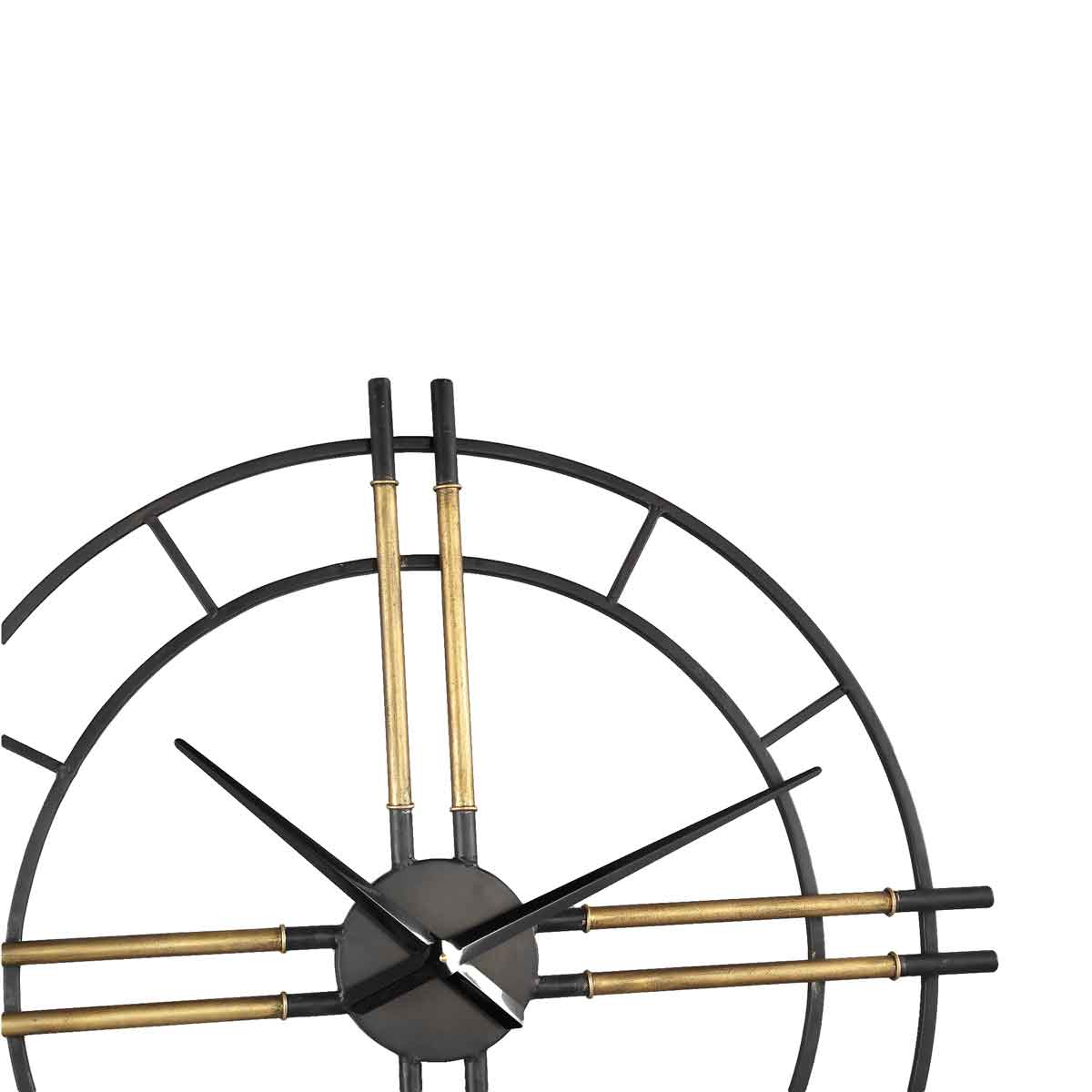 PTMD Joanna Ronde Klok - 83 x 5 x 83 cm - Metaal - Zwart/goud