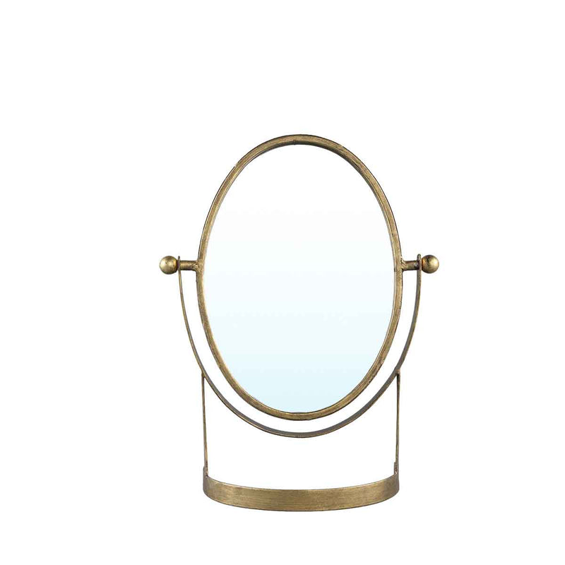 PTMD Annika Ovale Spiegel - 27,5 x 13 x 35,5 cm - Metaal - Goud
