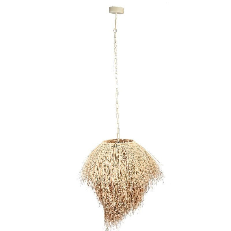 PTMD Aisling Hanglamp - H55 x Ø60 cm - Rotan - Roze