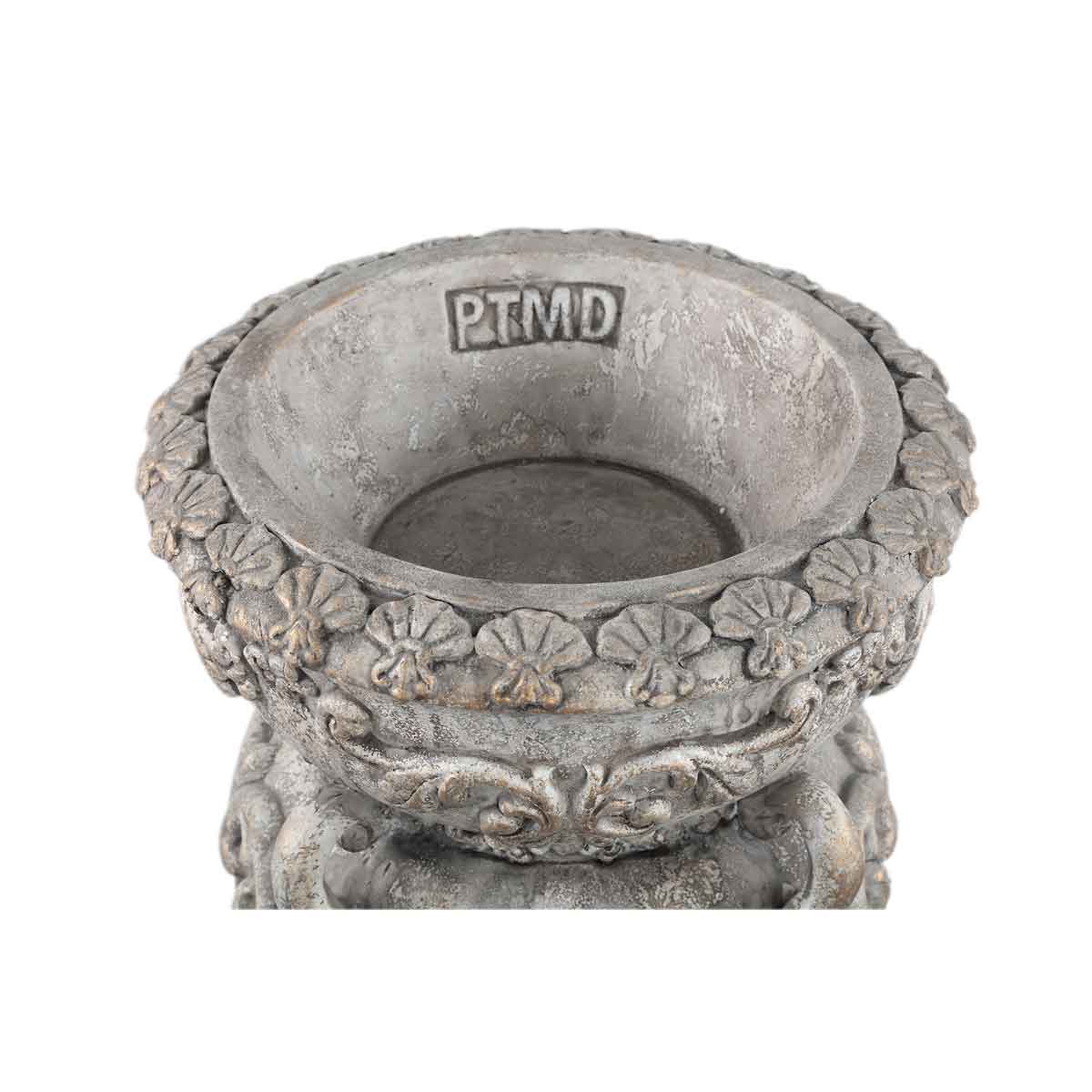PTMD Bridge Ronde Pot Antiek - H36 x Ø23 cm - Cement - Bruin