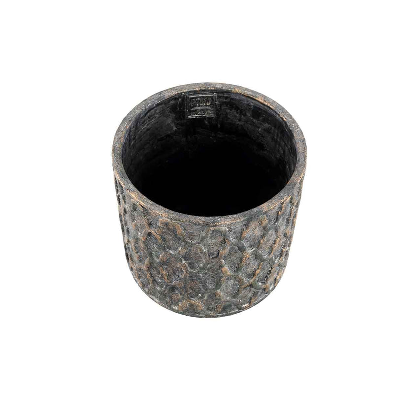 PTMD Jarra Ronde Bloempot - H50 x Ø50 cm - Cement - Goud