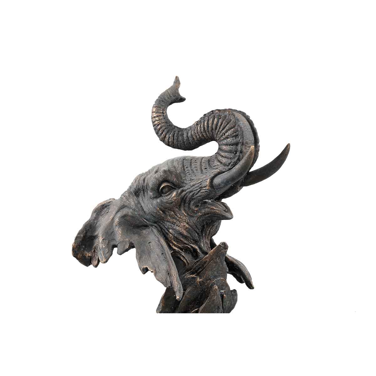 PTMD Nikko Beeld Olifantenhoofd - 23 x 20 x 42 cm - Poly - Koper
