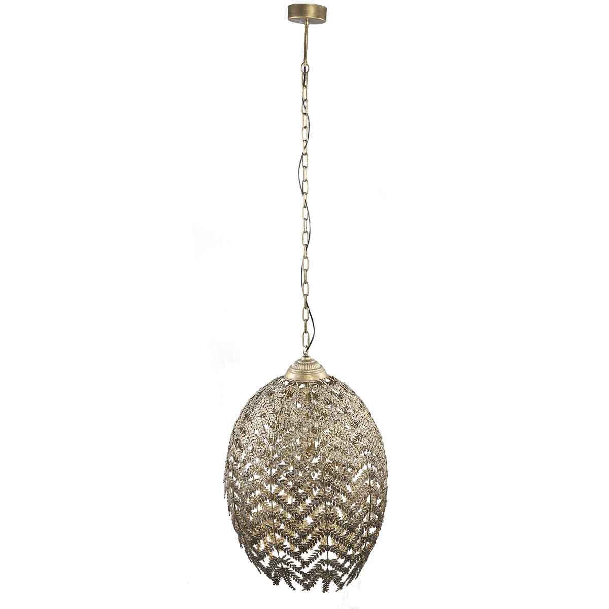 PTMD Katie Hanglamp Bladeren - H183,5 x Ø55 cm - Metaal - Goud