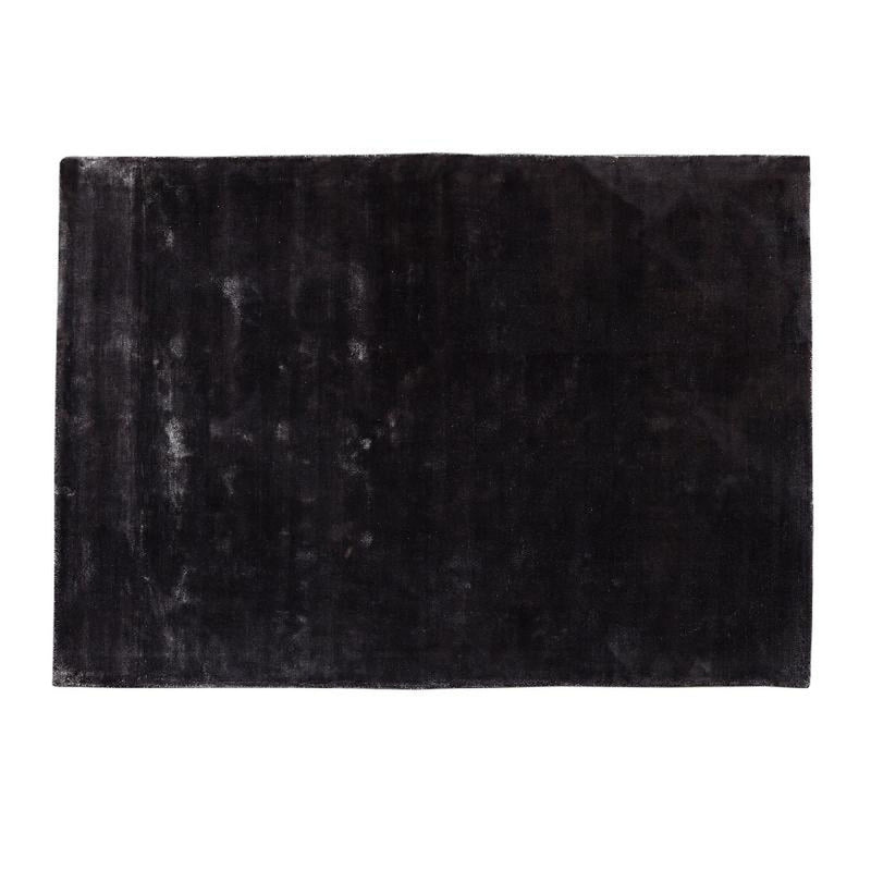 PTMD Flavia Rechthoekig Tapijt - 160 x 230 x 1 cm - Viscose - Zwart