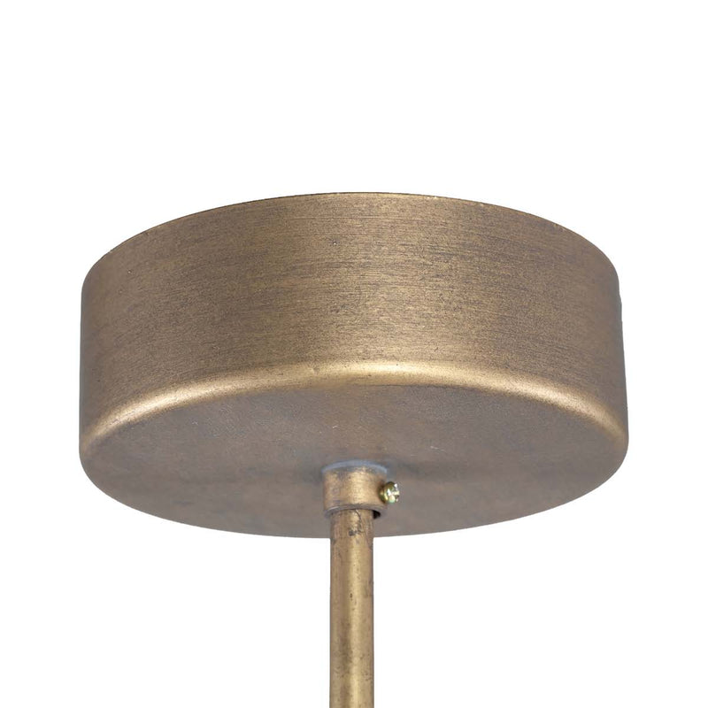 PTMD Zanth Ronde Hanglamp - H133 x Ø52 cm - Metaal - Goud