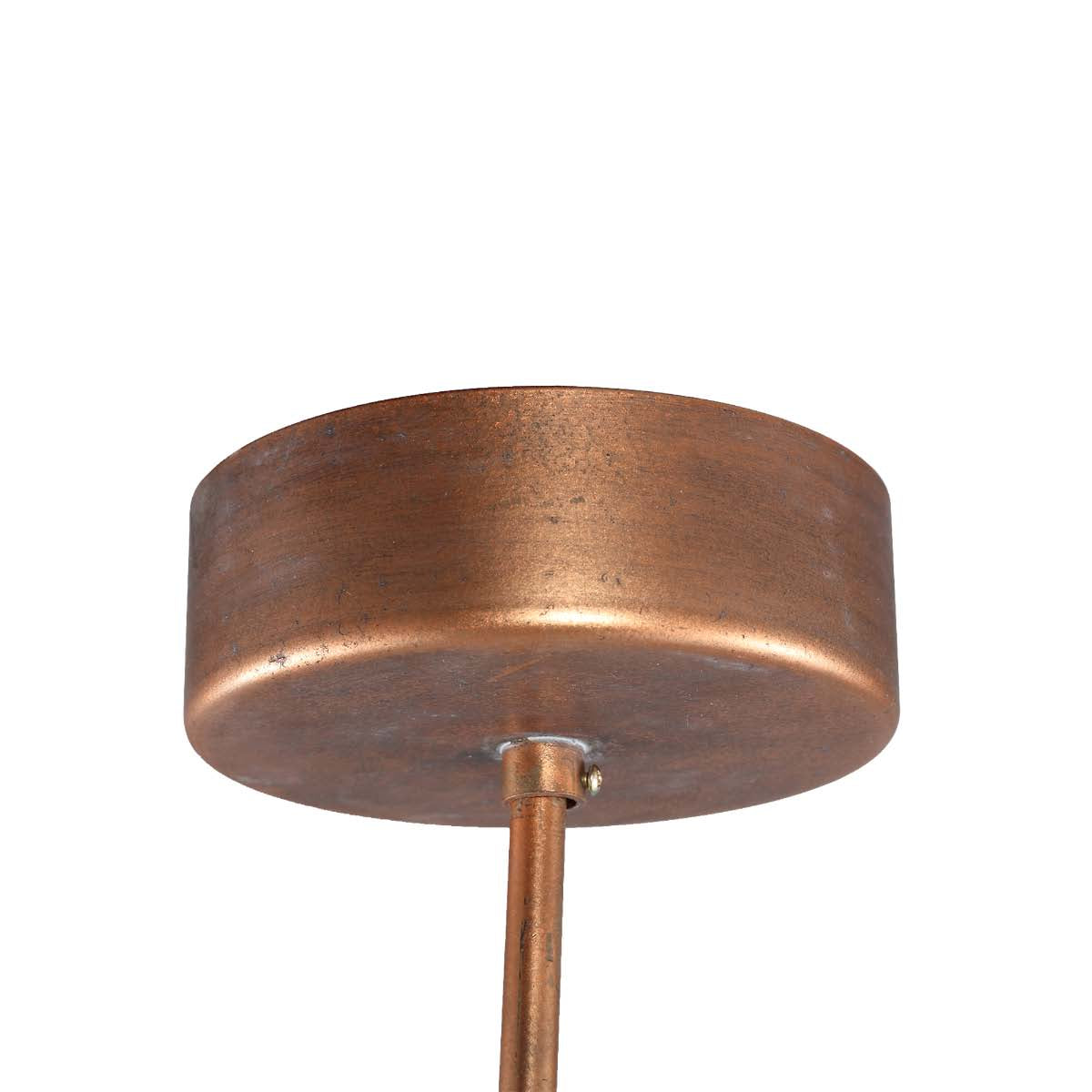 PTMD Zanth Ronde Hanglamp - H136 x Ø42 cm - Metaal - Koper