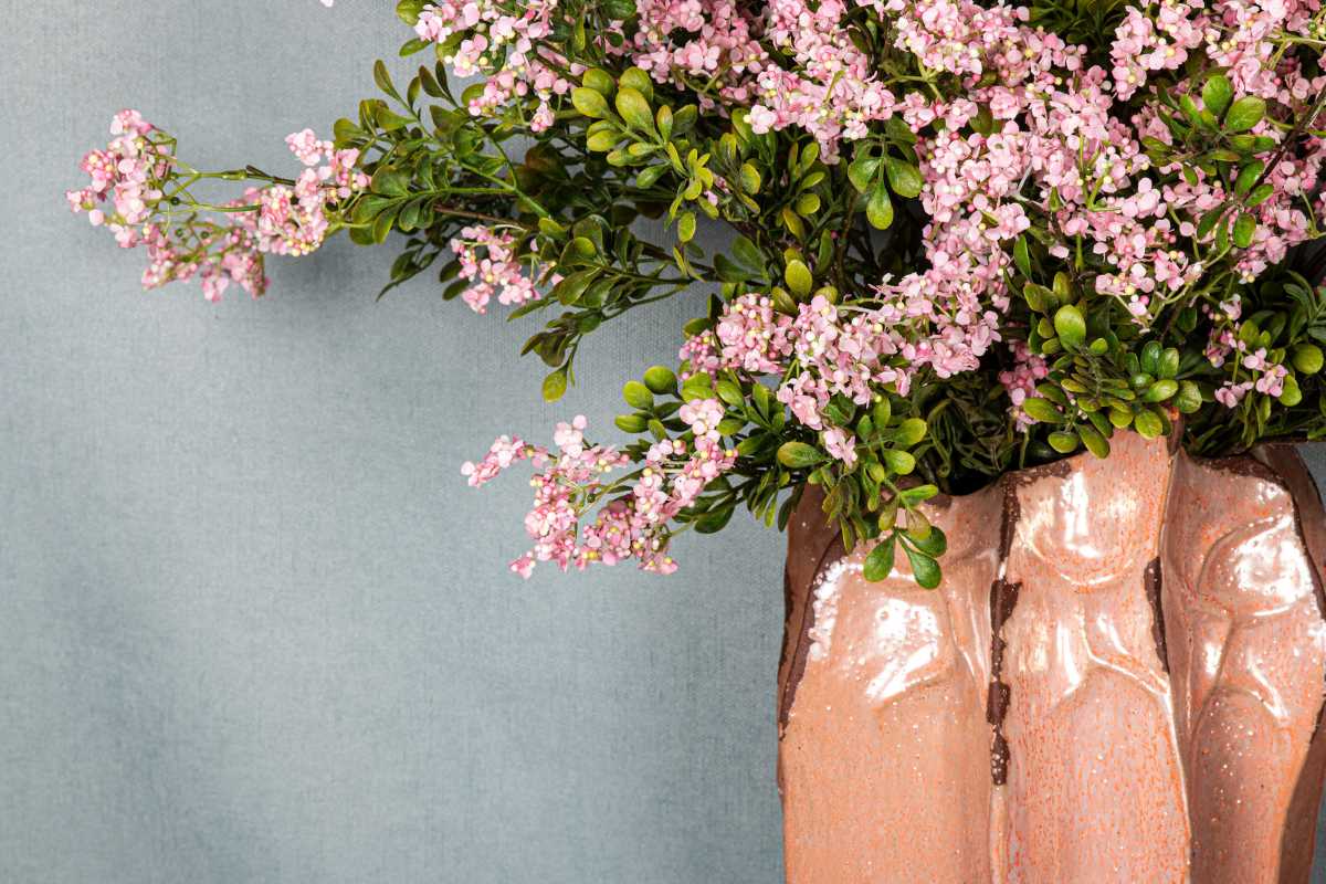 PTMD Bloedendhart Kunsttak - 46 x 15 x 89 cm - Roze