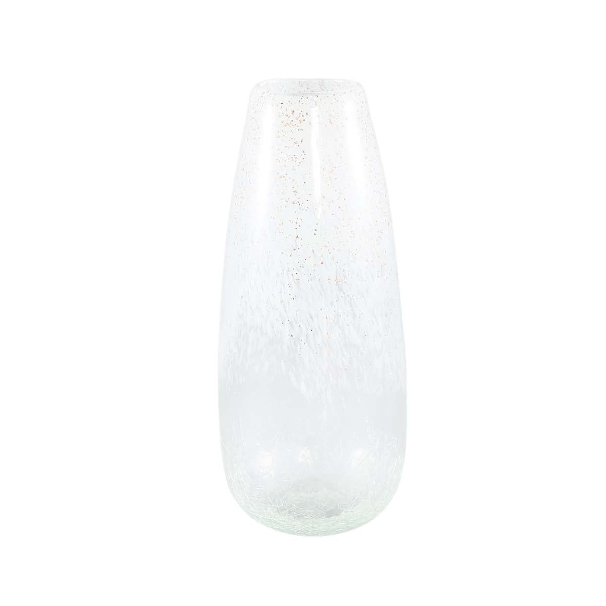 PTMD Ridda Ronde Vaas - H42 x Ø18,5 cm - Glas - Wit