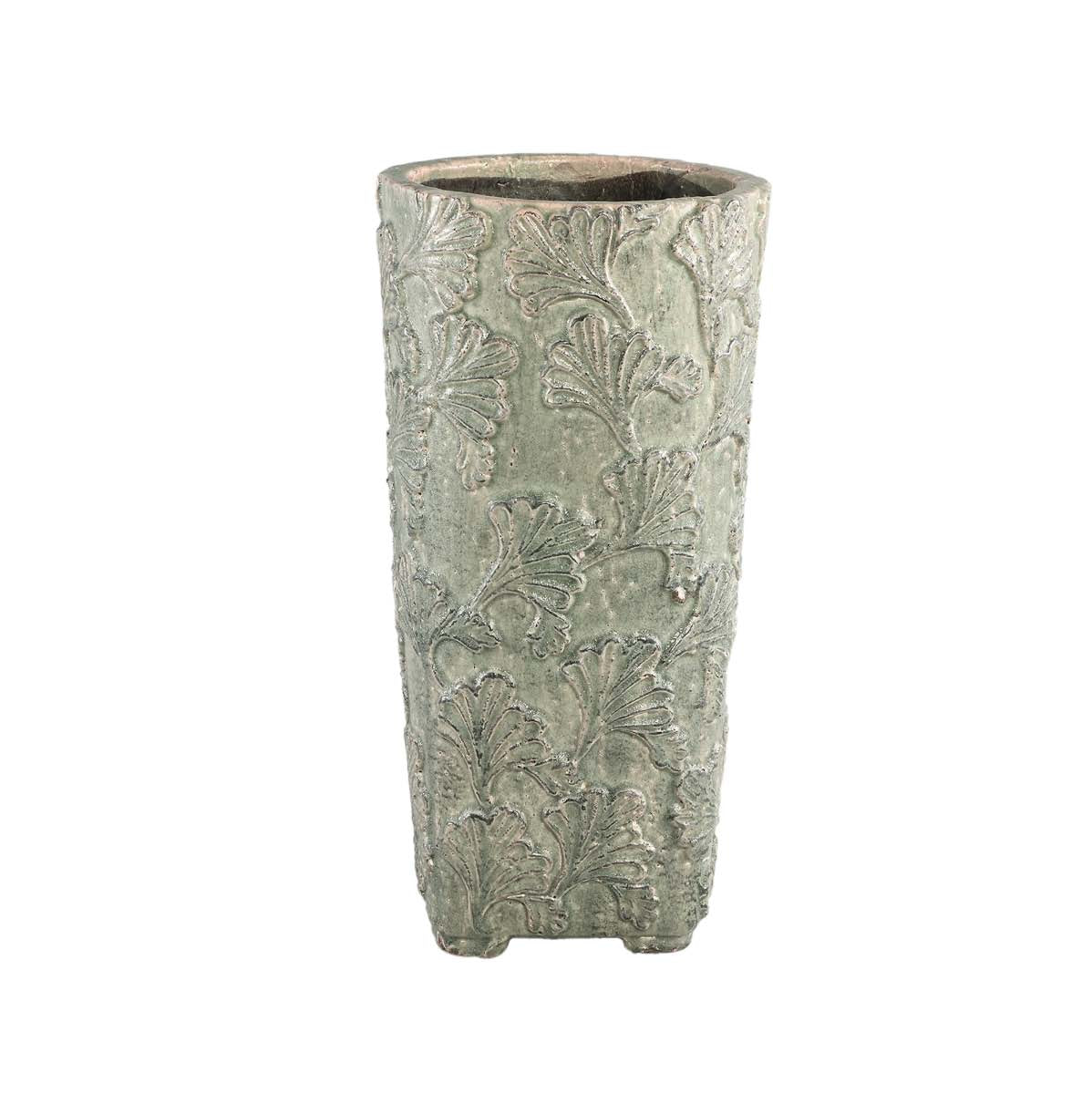 PTMD Serino Bloempot - H48 x Ø24 cm - Keramiek - Grijs