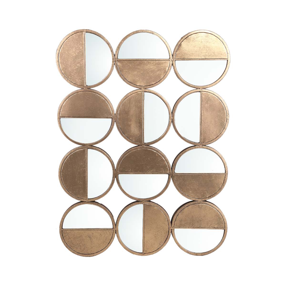 PTMD Oria Ronde Spiegel - 100 x 3 x 75 cm - Ijzer - Goud