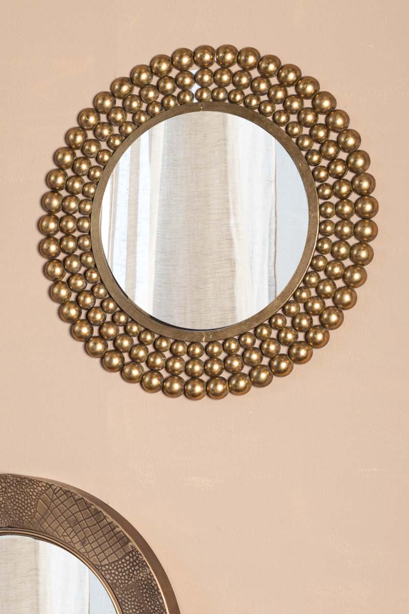 PTMD Zenno Ronde Spiegel - 53,5 x 2 x 53,5 cm - Metaal - Goud