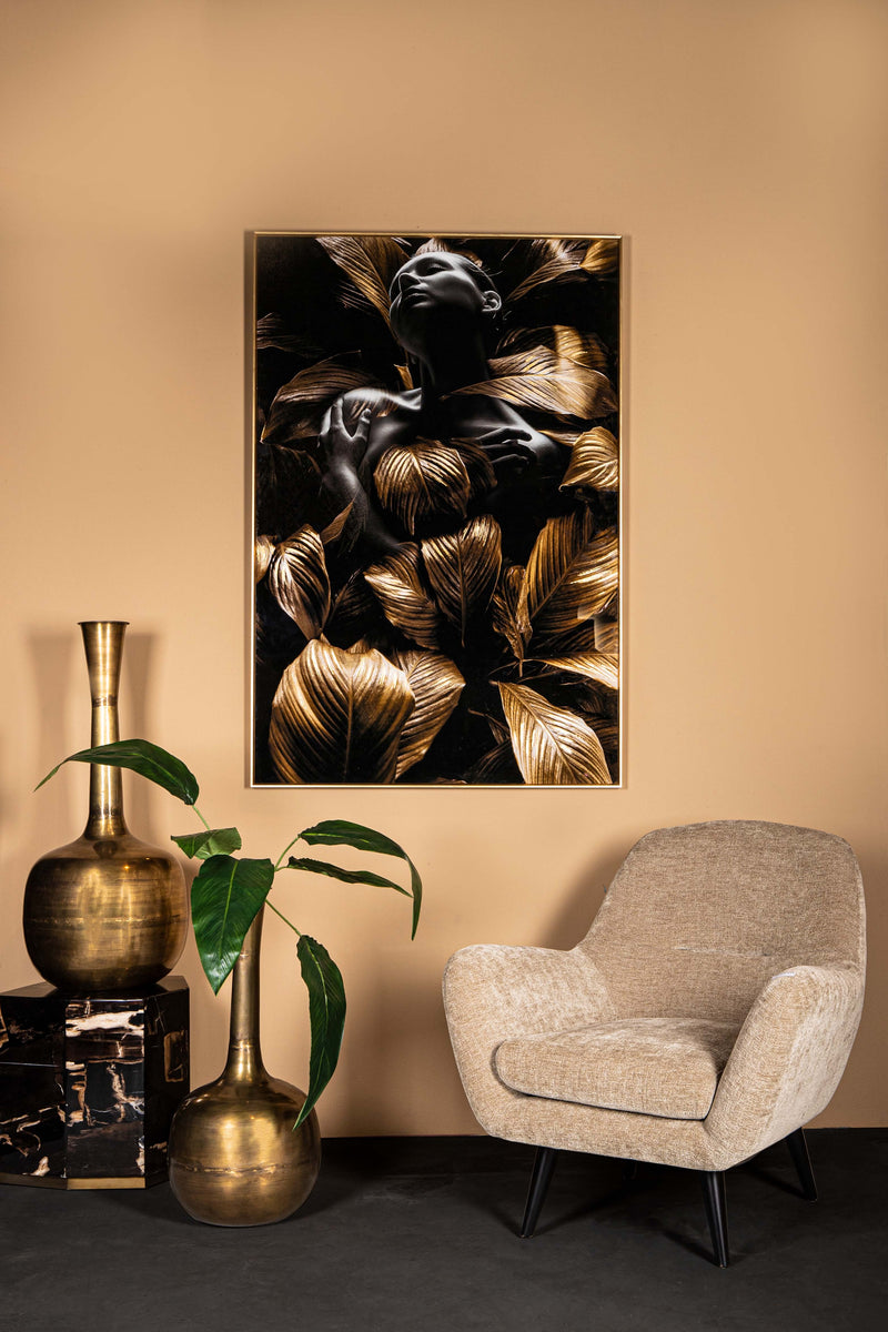 PTMD Exclusive Art Gouden Bladeren Poster - 100x150x3 cm